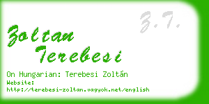 zoltan terebesi business card
