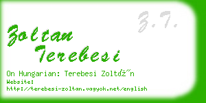 zoltan terebesi business card